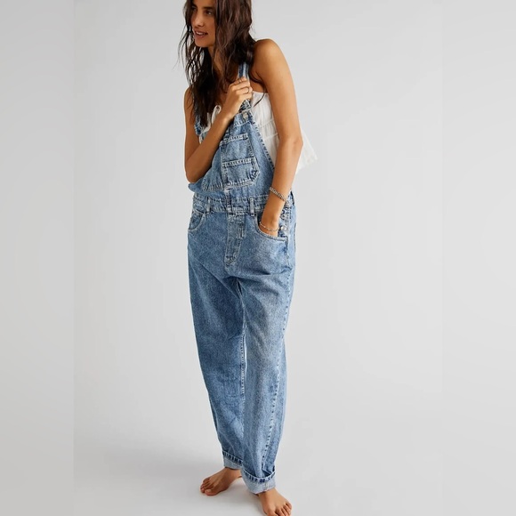 We The Free Ziggy Denim Overall in Powder Blue size XL - Picture 4 of 11